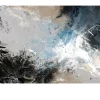 Alubild Abstract Black & Blue 100 x 200 cm
