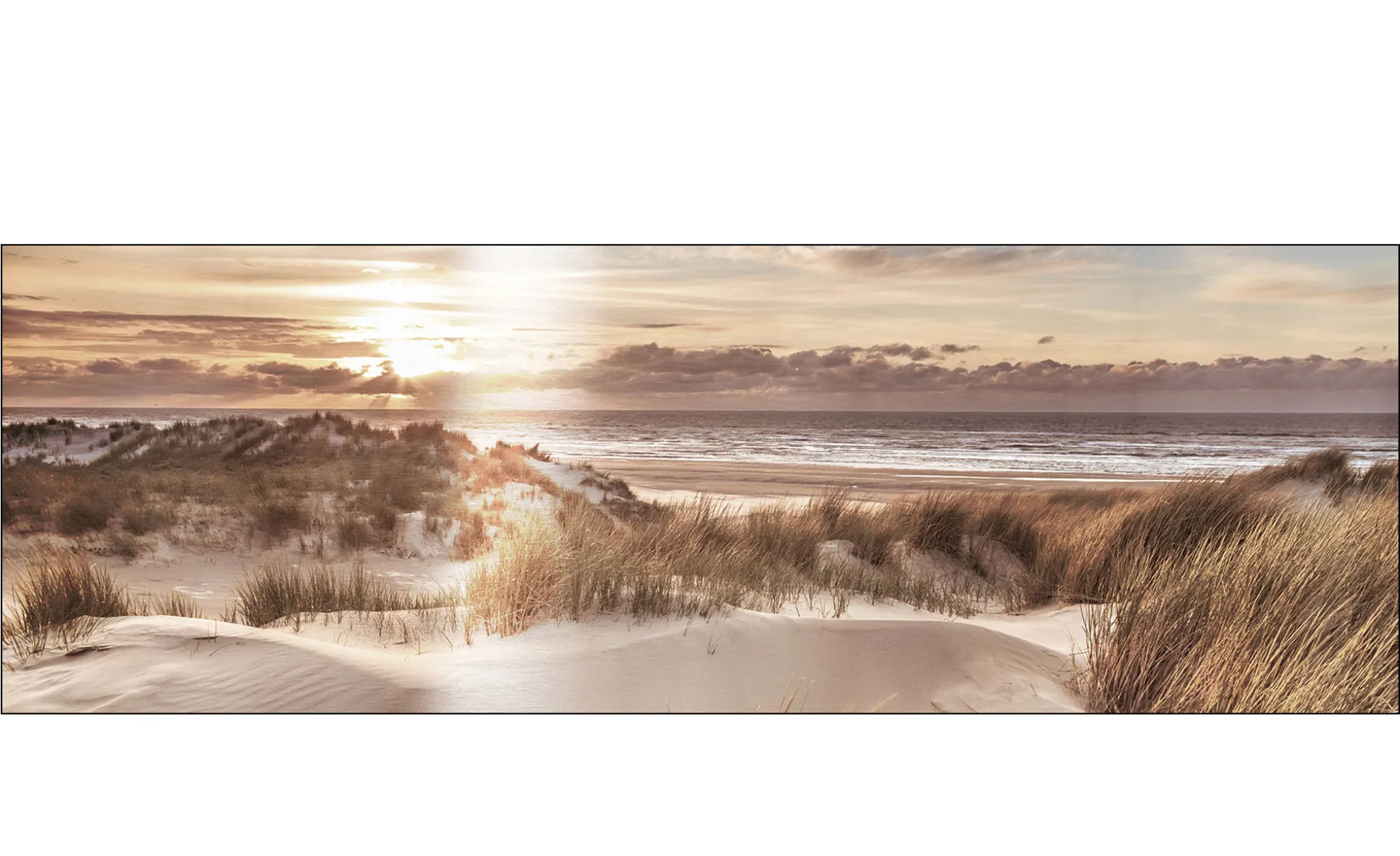 Alubild Beach a Sunrise 50 x 150 cm