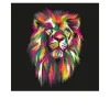 Alubild Colorful Lion Head 98 x 98 cm