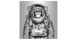 Alubild First Astronaut 98 x 98 cm