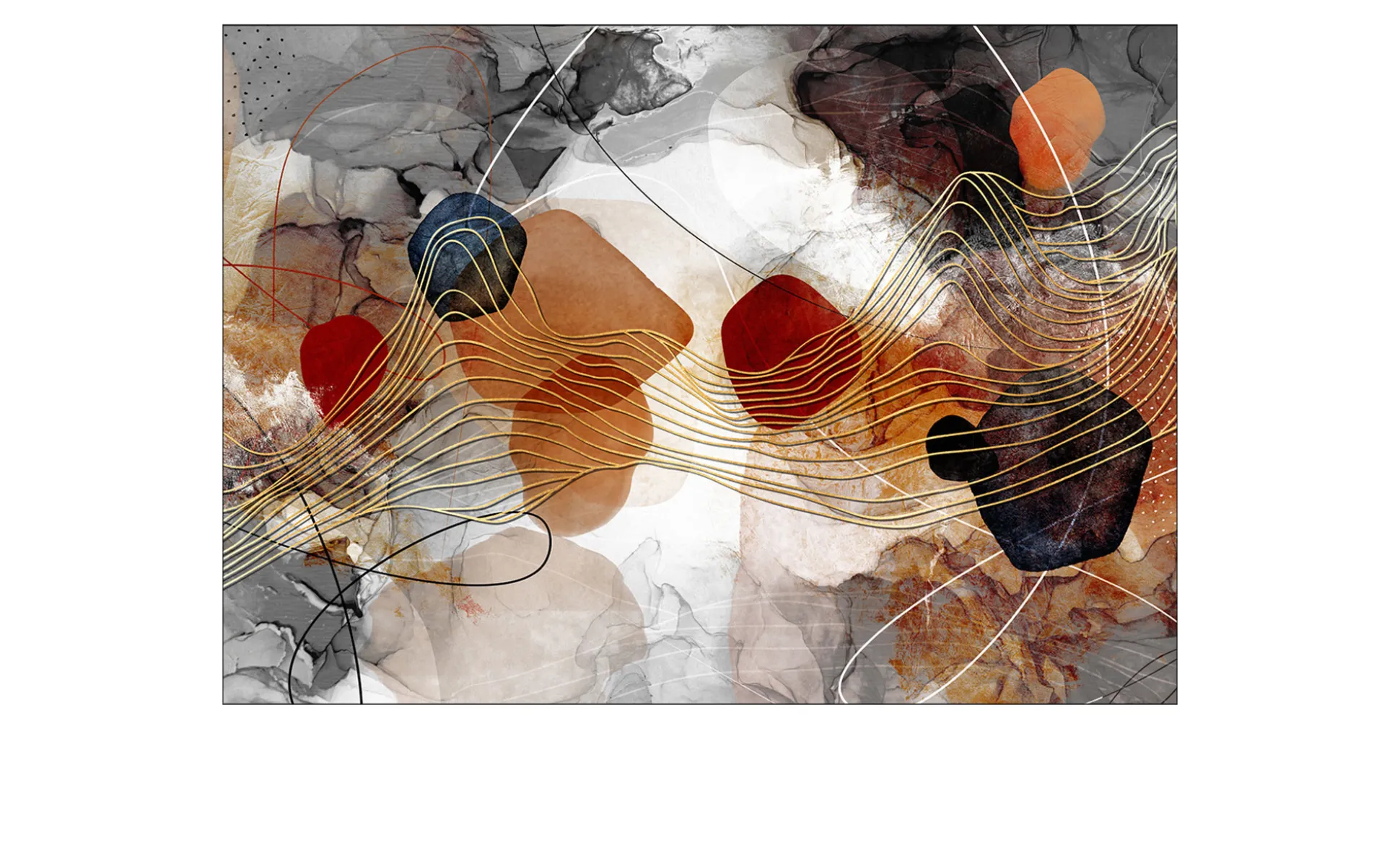 Alubild Lines and Shapes 70 x 100 cm