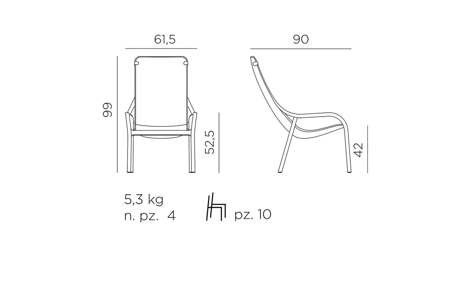 Gartensessel Net Lounge