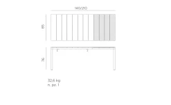 Gartentisch Rio 140