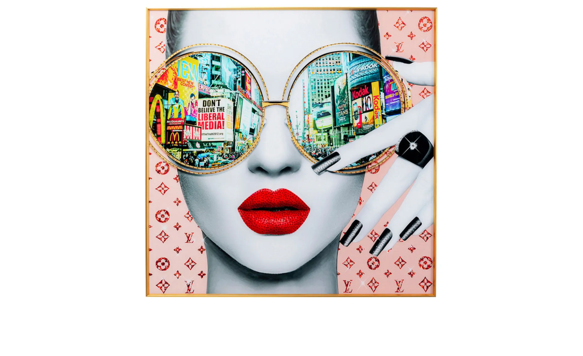 Gerahmtes Bild Cityview 120 x 120 cm