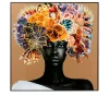 Gerahmtes Bild Flowerart 120 x 120 cm