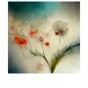 Glasbild Delicate Floral Structures III 30 x 30 cm