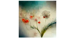 Glasbild Delicate Floral Structures III 30 x 30 cm