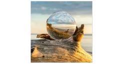 Glasbild Drop on Wood 30 x 30 cm