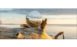 Glasbild Drop on Wood 30 x 80 cm