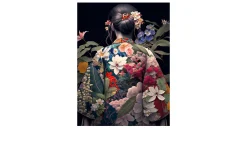 Glasbild Geisha V 80 x 60 cm