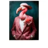 Glasbild Mister Flamingo