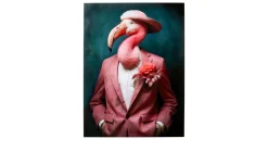 Glasbild Mister Flamingo