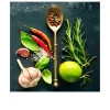 Glasbild Vintage Herbage III 50 x 50 cm