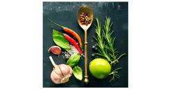 Glasbild Vintage Herbage 20 x 20 cm