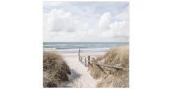 Glasbild Way To Beach 20 x 20 cm