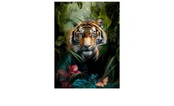 Glassbild Tiger in the Jungle 60 x 80 cm