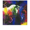 Handpainting Colourfull Bulls 40 x 40 cm