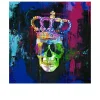 Handpainting Colourful Skull 100 x 100 cm
