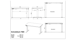 Höhenverstellbarer Schreibtisch Jet