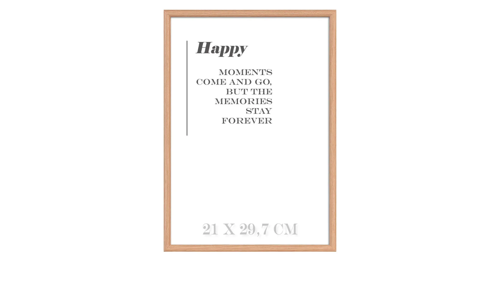 Holz-Bilderrahmen Happy 21 x 30 cm