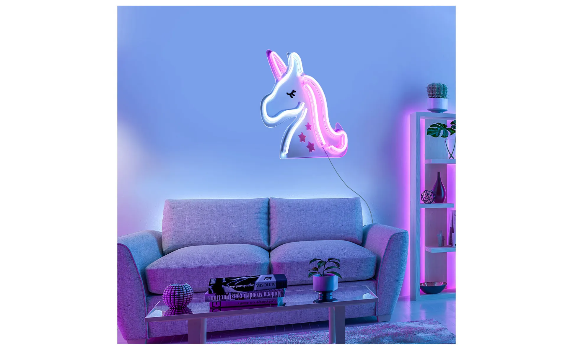 LED-Bild - Neon-Unicorn