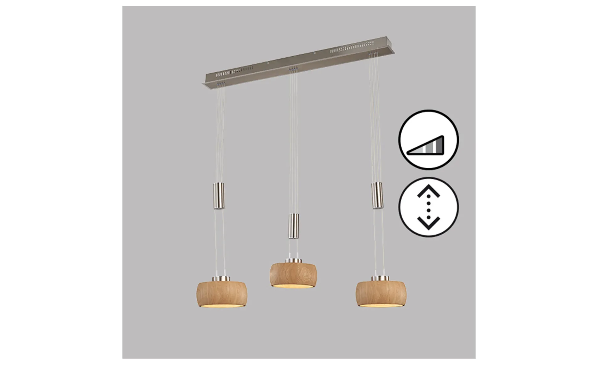LED-Pendelleuchte Shine-Wood 100 cm