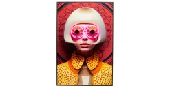 LED-Rahmenbild Fancy Blonde Lady 120 x 80 cm