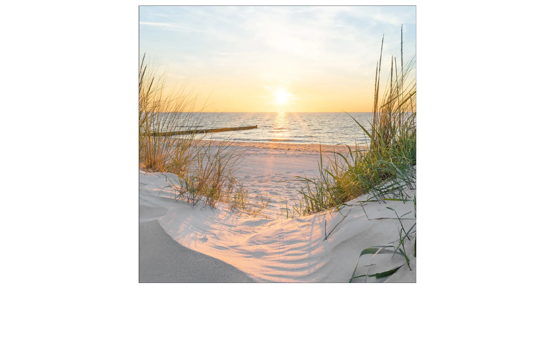 Leinwandbild Beach View 40 x 40 cm