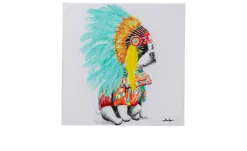 Leinwandbild Headdress Dog