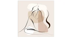 Leinwandbild Line Art Woman 30 x 30 cm