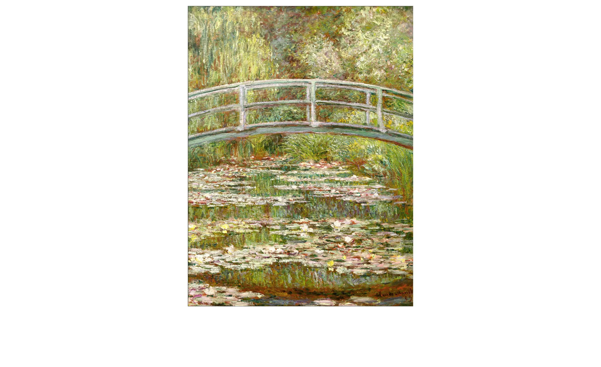 Leinwandbild Monet Bridge 60 x 80 cm