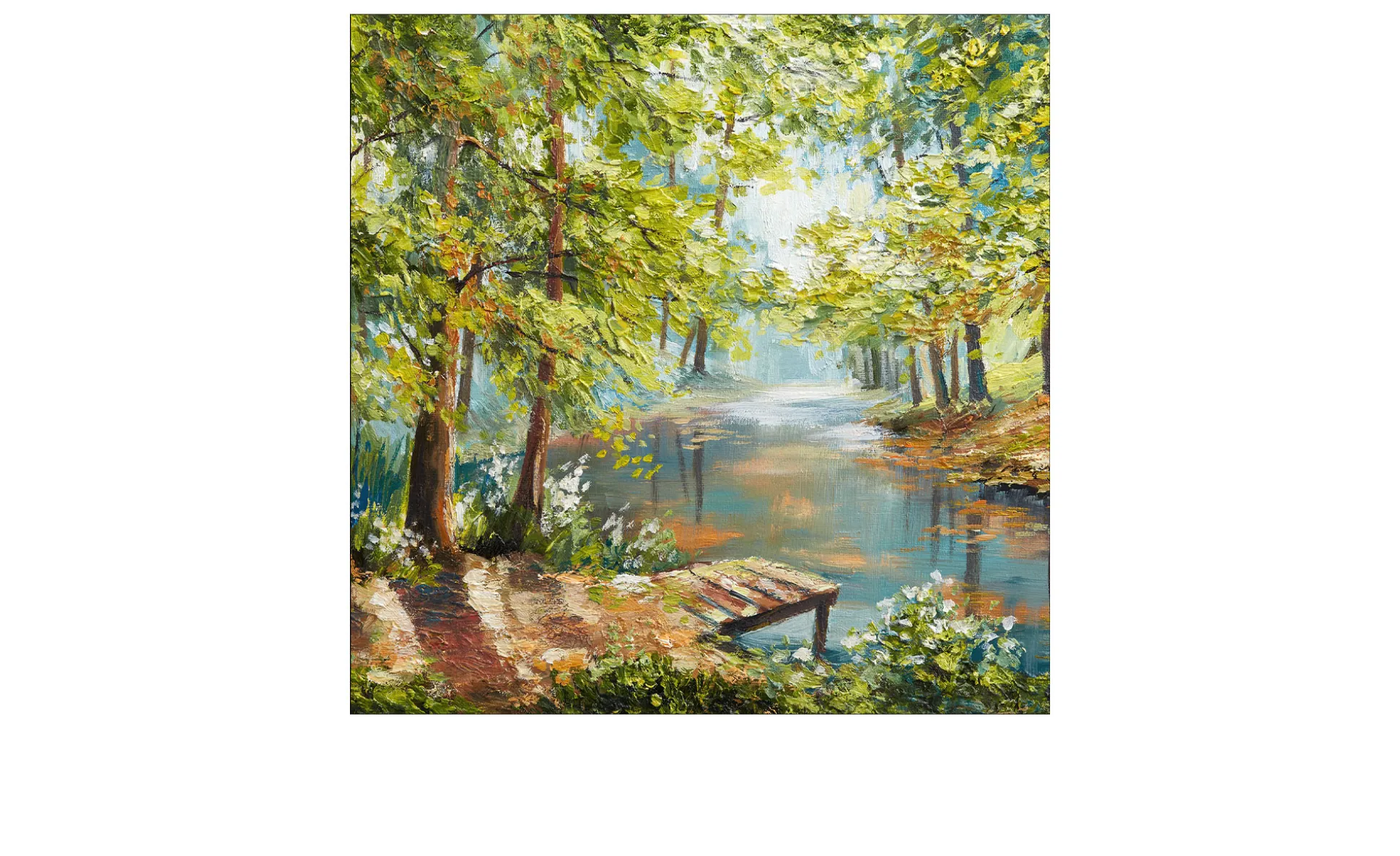 Leinwnadbild River In The Forest II 40 x 40 cm