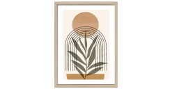 Rahmenbild Abstract Shapes And Leaves II 55 x 75 cm