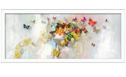 Rahmenbild Butterflies in the Face 60 x 130 cm