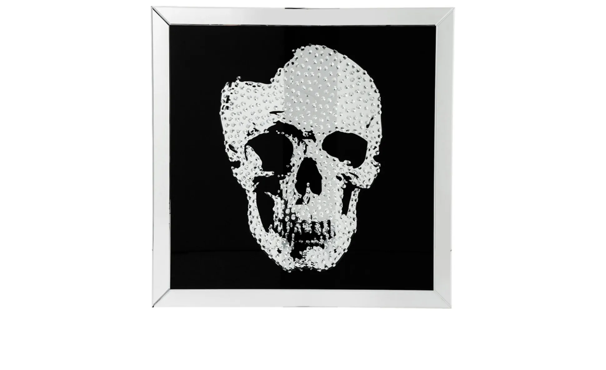 Rahmenbild Frame Mirror Skull 100 x 100 cm