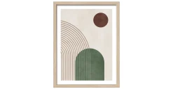 Rahmenbild Geometrical Green Art 33 x 43 cm