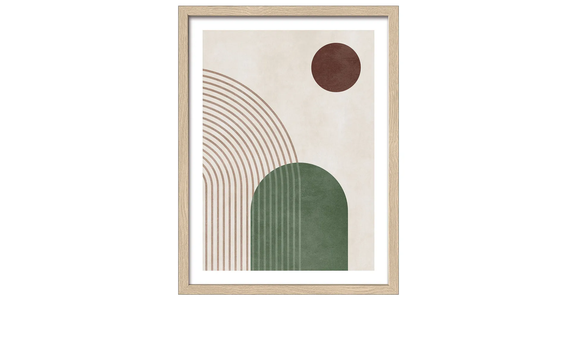 Rahmenbild Geometrical Green Art 33 x 43 cm