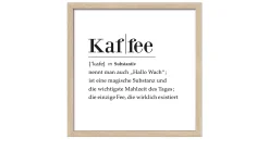 Rahmenbild Kaffee Definition 33 x 33 cm