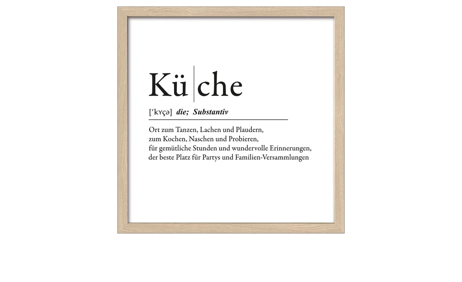 Rahmenbild Küche 33 x 33 cm