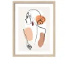 Rahmenbild Line Art Back View 33 x 43 cm