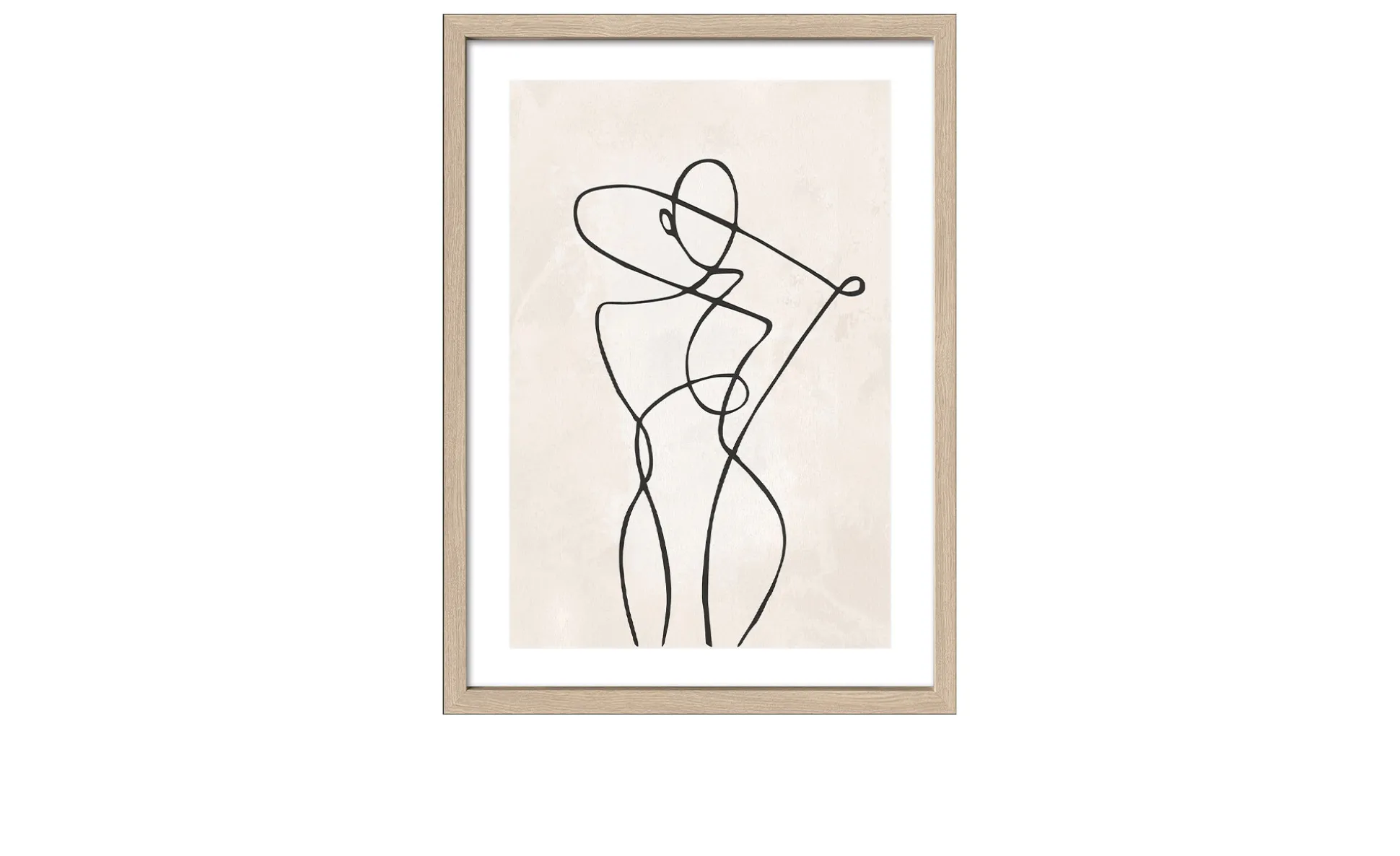 Rahmenbild Line Art Body 55 x 75 cm