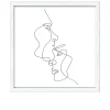 Rahmenbild Line-Art-Faces 33 x 33 cm