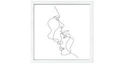 Rahmenbild Line-Art-Faces 33 x 33 cm