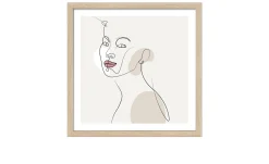 Rahmenbild Line-Art-Faces 33 x 33 cm