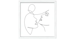 Rahmenbild Line-Art-Faces 33 x 33 cm