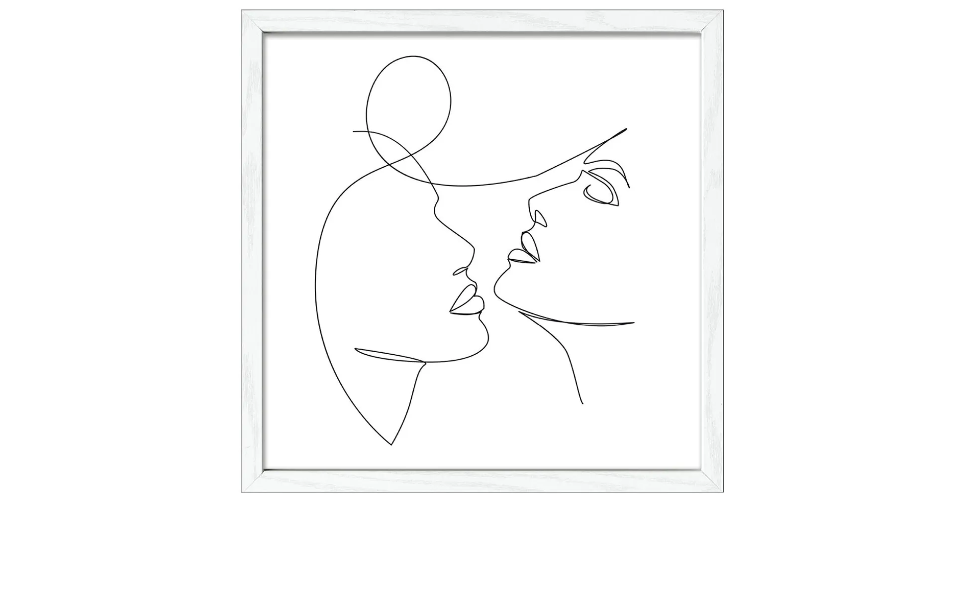 Rahmenbild Line-Art-Faces 33 x 33 cm