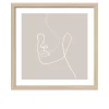 Rahmenbild Line Art Faces 33 x 33 cm