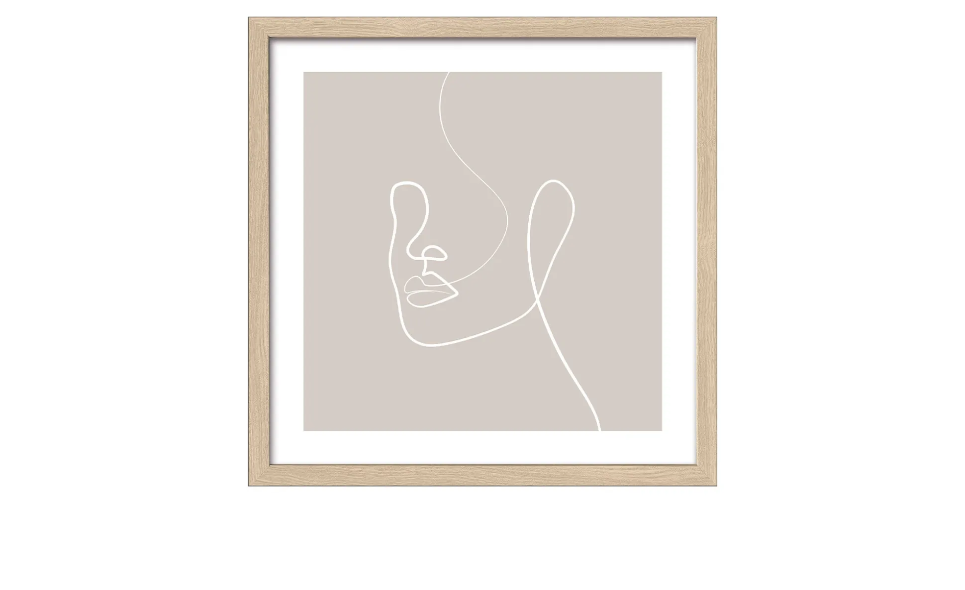 Rahmenbild Line Art Faces 33 x 33 cm