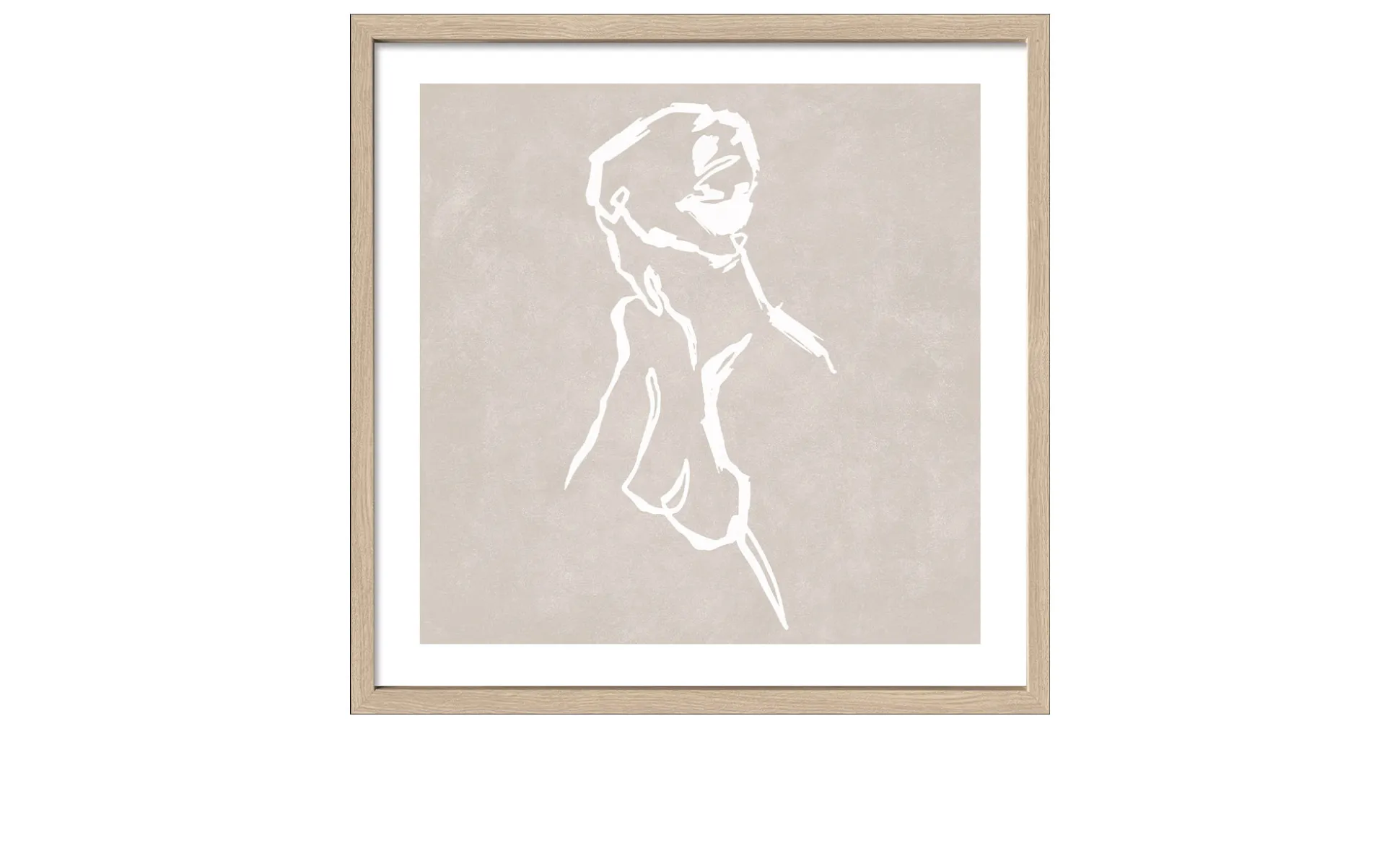 Rahmenbild Line Drawing Act I 52,5 x 52,5 cm
