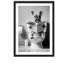 Rahmenbild Lustige Bulldogge 55 x 75 cm